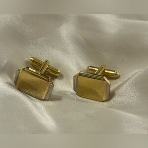 Elegant Gold Tone Cufflinks